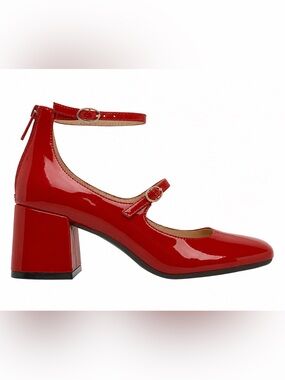 ❤️ Red Patent Leather Mary Jane Pumps❤️